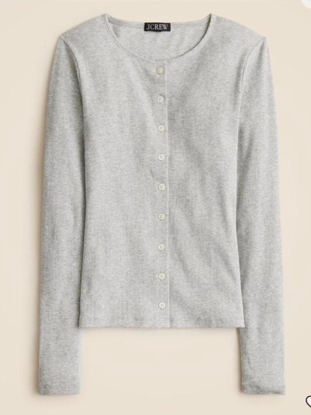 🐭 J. Crew Fine Rib Knit Cardigan ~ Black